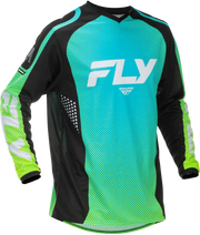 F 16 Jersey Aqua/Black/White Lg - FLY RACING