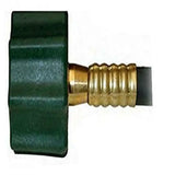 Green hose connector with brass fittings for Marsh Excel High Flow Pigtail 15’ long