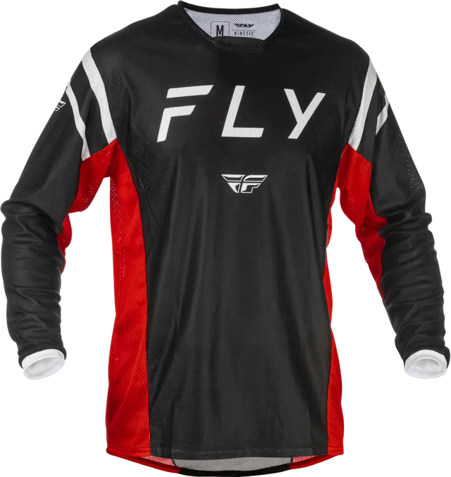 Kinetic Mesh Center Jersey Black/White/Red Sm - FLY RACING