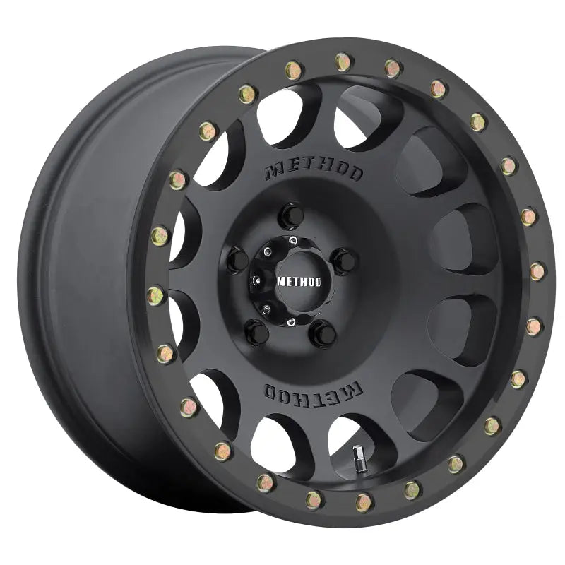 Method Wheels MR10578580500B Method MR105 Beadlock 17x8.5 0mm Offset 8x6.5 130.81mm CB Matte Black w/BH-H24125 Wheel