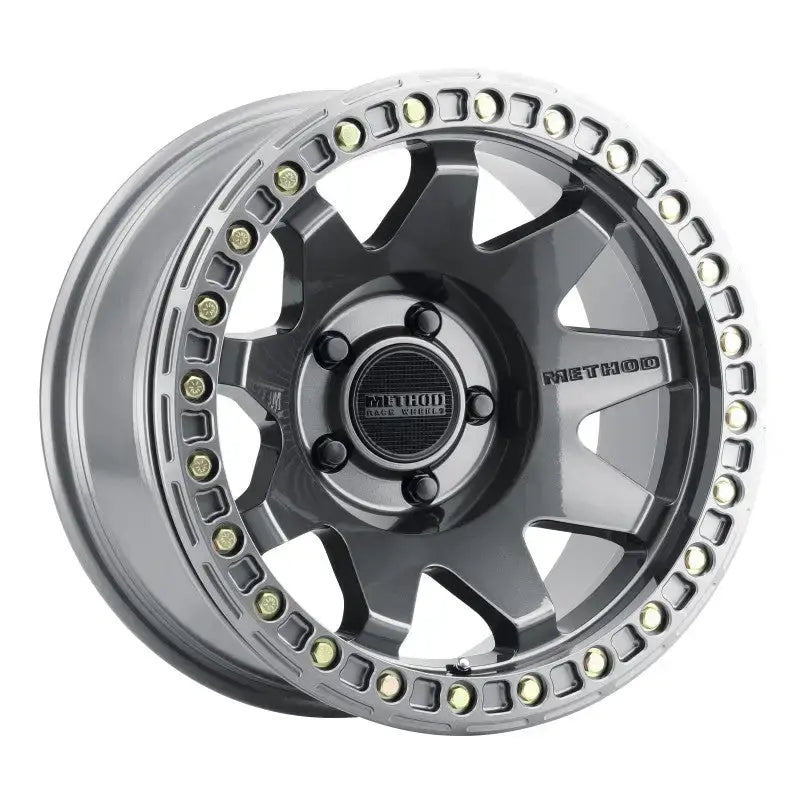 Method MR108 17x9 Wheel, Gloss Titanium, -44mm Offset, 5x5 Bolt Pattern, 71.5mm Center Bore.