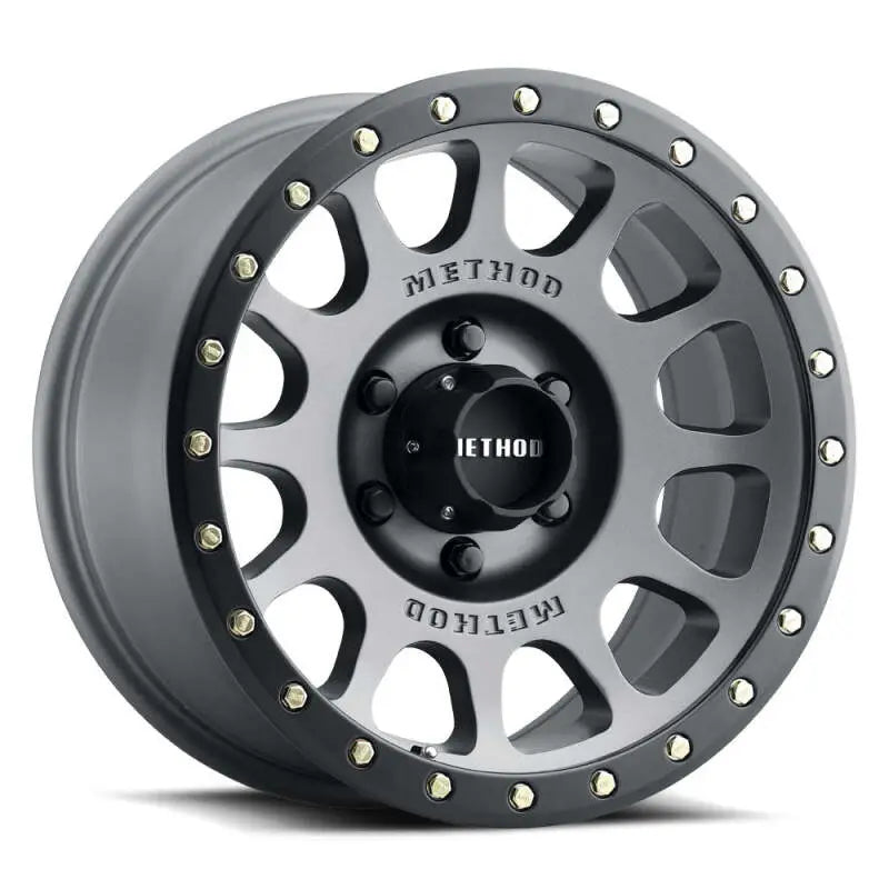 Method Wheels MR30589080818 Method MR305 NV 18x9 / +18mm Offset / 8x6.5 BP / 130.81mm CB / Titanium - Matte Black Lip Wheel - MR30589080818