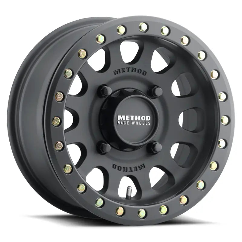 Method Wheels MR40157047552B Method MR401 UTV Beadlock 15x7 / 5+2/38mm Offset / 4x136 / 106mm CB Matte Black Wheel - MR40157047552B