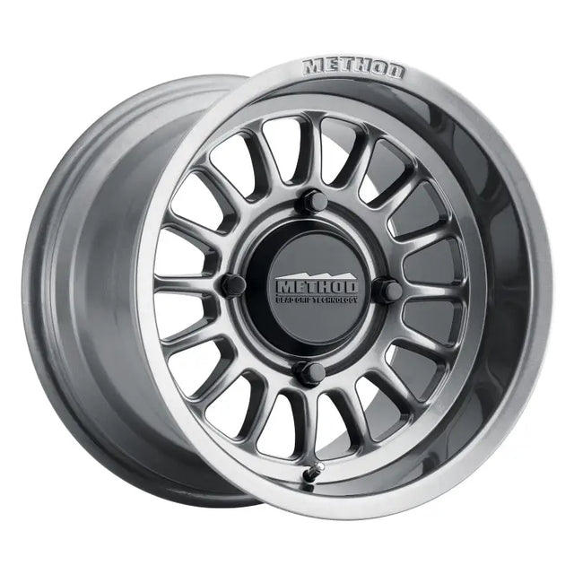 Method MR411 Bead Grip 15x10 / 6 + 4/25mm Offset / 4x136 / 106.25mm CB Gloss Titanium Wheel - Truck & Automotive