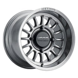 Method MR411 Bead Grip 15x7 / 4 + 3/13mm Offset / 4x136 / 106.25mm CB Gloss Titanium Wheel - Truck & Automotive