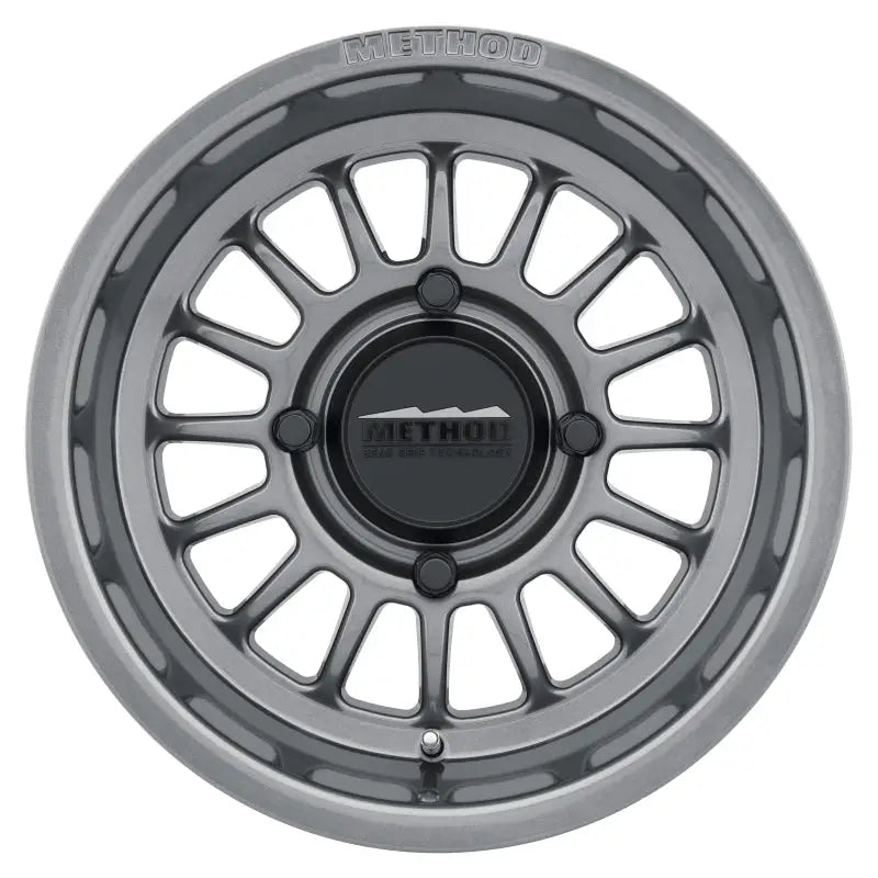 Method MR411 Bead Grip 15x7 / 5 + 2/38mm Offset / 4x136 / 106.25mm CB Gloss Titanium Wheel - Truck & Automotive