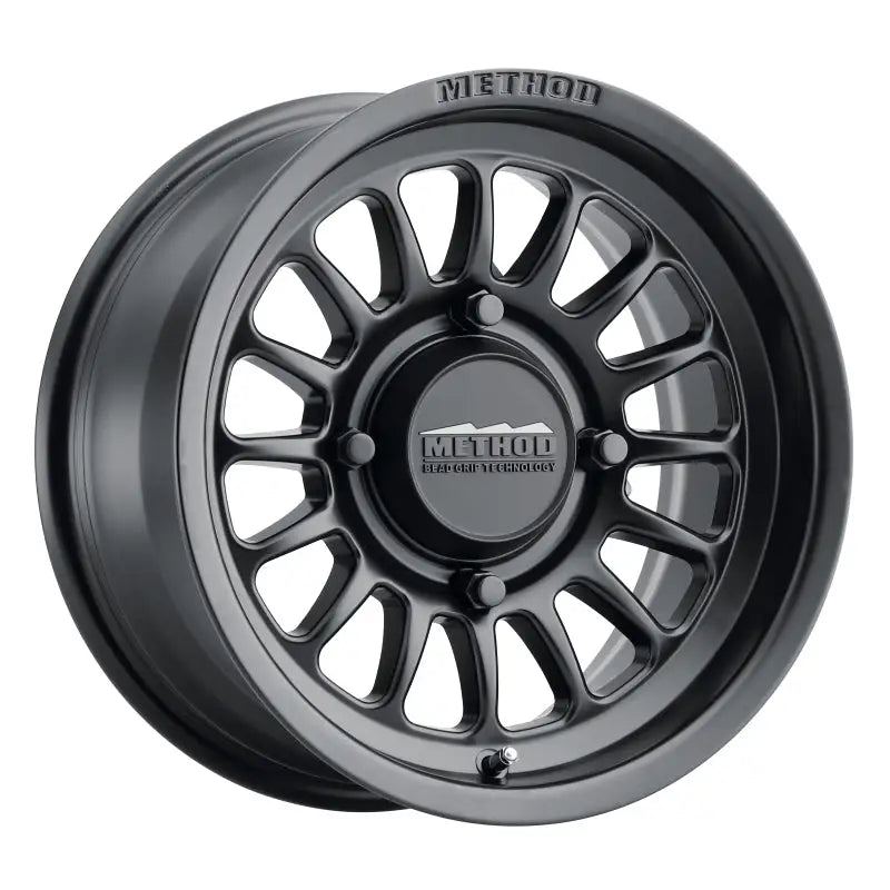 Black Method MR411 Bead Grip Wheel for off-road, 15x7, 5+2, Matte Black finish