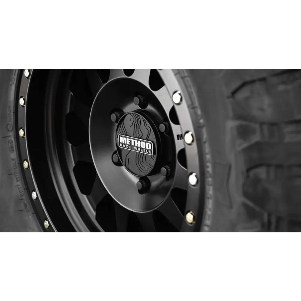 Method Race Limited Lifetime Warranty Wheel Center Cap CP-Topo108P-B - Topo 108MM Push Thru BL
