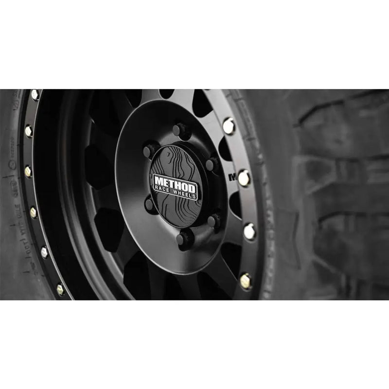 Method Race Limited Lifetime Warranty Wheel Center Cap CP-Topo108P-B - Topo 108MM Push Thru BL