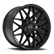 Matte black method rtr tech 7 alloy wheel with multi-spoke design in gloss black finish