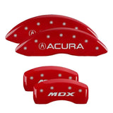 MGP 4 Caliper Covers Front Acura Rear MDX Red Finish Silver Characters 