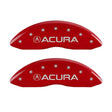MGP MGP 4 Caliper Covers Front Acura Rear MDX Red Finish Silver Characters