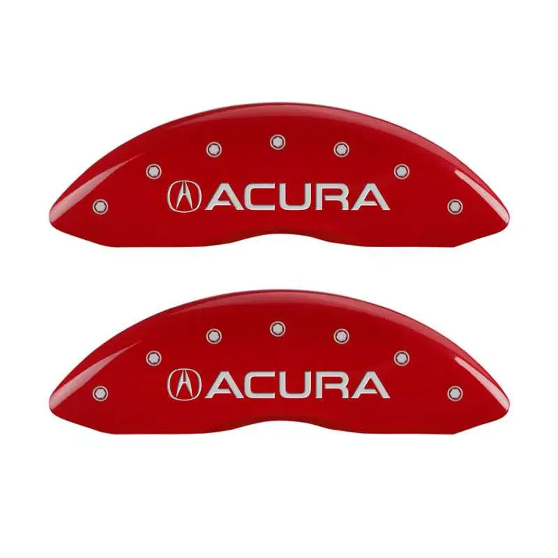 MGP MGP 4 Caliper Covers Front Acura Rear MDX Red Finish Silver Characters