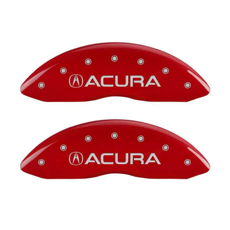 MGP MGP 4 Caliper Covers Front Acura Rear MDX Red Finish Silver Characters