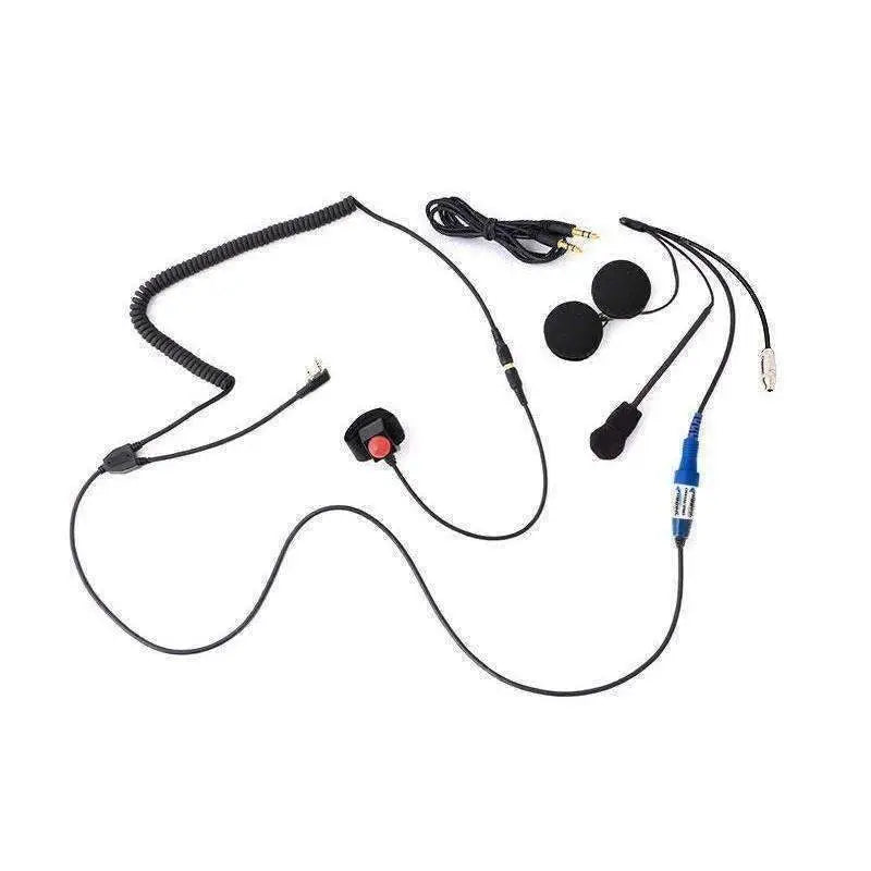 Black wired headset with mic for Rugged Radio Moto Max Kit in the Moto Max product line