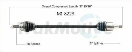 MI-8223 Trakmotive Cv Axle Shaft - & U Joint Oem