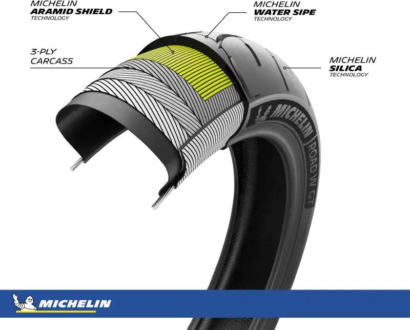 MICHELIN 18806 Tire Road W Gt Front 130/70R18 63H Radial TL - MICHELIN
