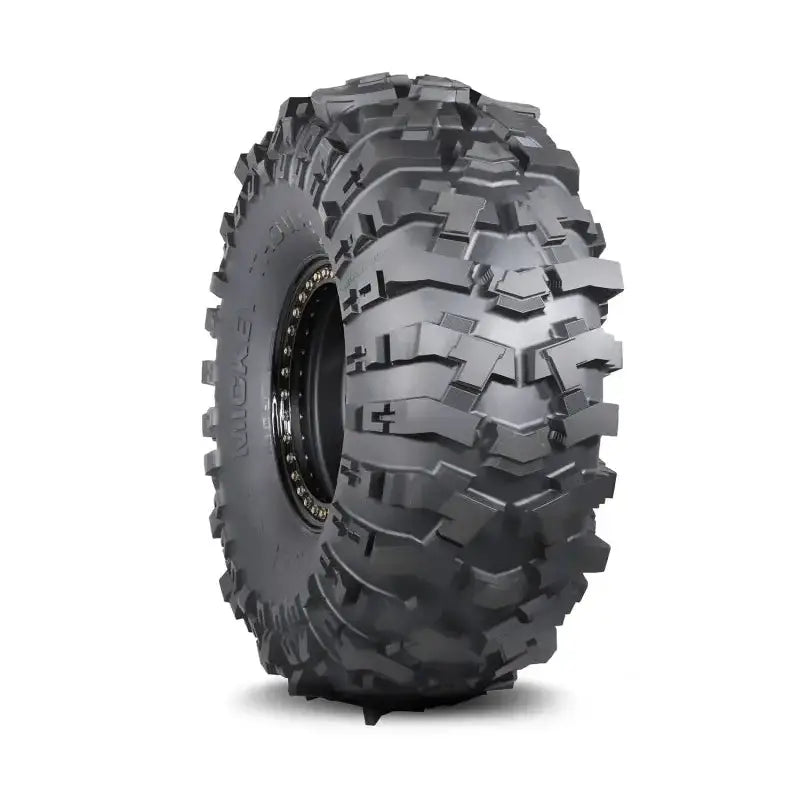 Mickey Thompson Baja Pro X (SXS) Tire - 32X10-14 with sticky compound, symmetric directional tread, and dual decoupling grooves for ultimate grip and traction on hard and irregular surfaces.