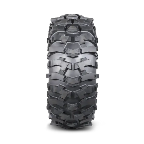 Mickey Thompson Baja Pro X SXS Tire 32X10-14 front view showcasing its sticky compound symmetric directional tread pattern and dual decoupling grooves.