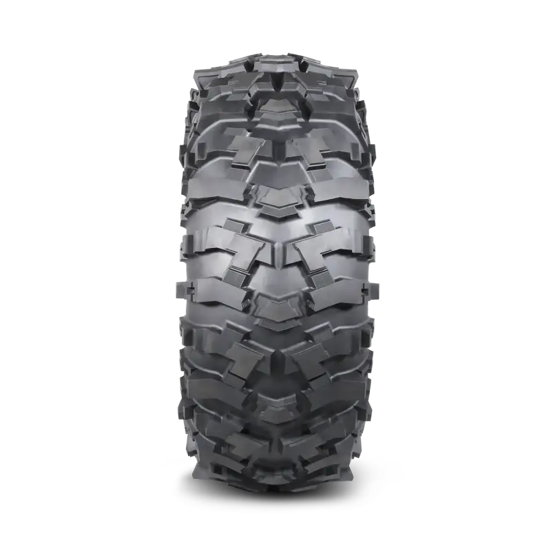 Mickey Thompson Baja Pro X SXS Tire 32X10-14 front view showcasing its sticky compound symmetric directional tread pattern and dual decoupling grooves.