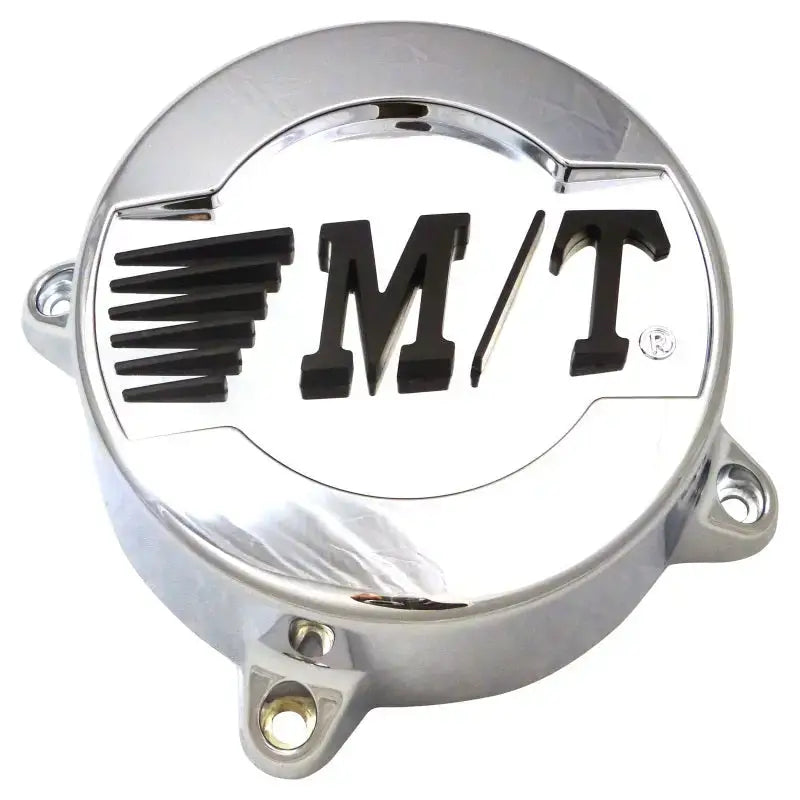 Chrome engine cover on Mickey Thompson Classic III Center Cap 6x5.5 for stylish rides