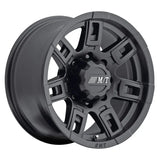 Black alloy wheel from Mickey Thompson Sidebiter II Wheel series for off-road trucks