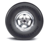 Mickey Thompson ET Street Radial Pro Tire - P275/60R15, black sidewall with bold lettering, mounted on a shiny chrome wheel.