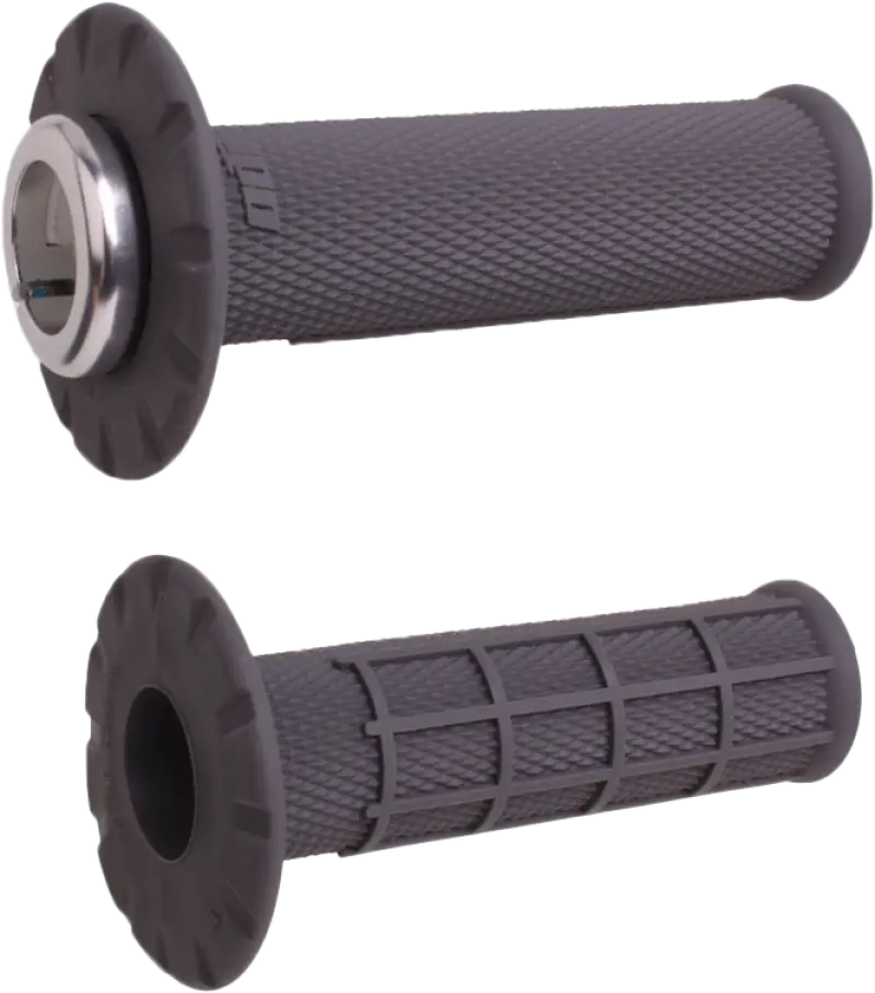 Micro X Lock On Grips Half Waffle Graphite/Silver - ODI