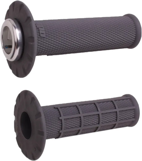 Micro X Lock On Grips Half Waffle Graphite/Silver - ODI