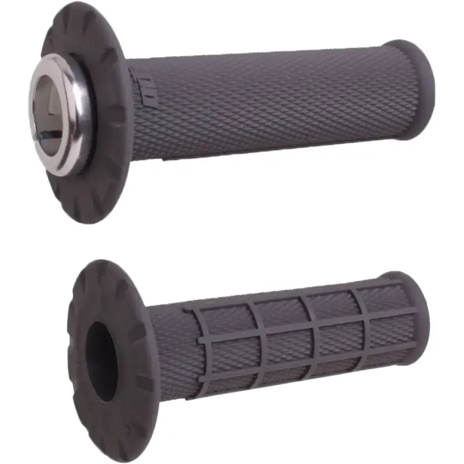Micro X Lock On Grips Half Waffle Graphite/Silver - ODI