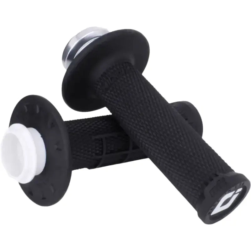 Micro X Lock On Grips Half Waffle Black/Silver - ODI