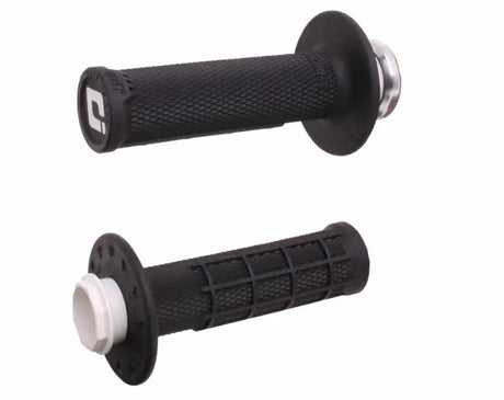 Micro X Lock On Grips Half Waffle Black/Silver - ODI