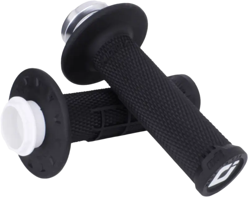 Micro X Lock On Grips Half Waffle Black/Silver - ODI