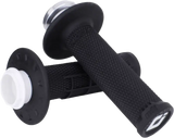 Micro X Lock On Grips Half Waffle Black/Silver - ODI
