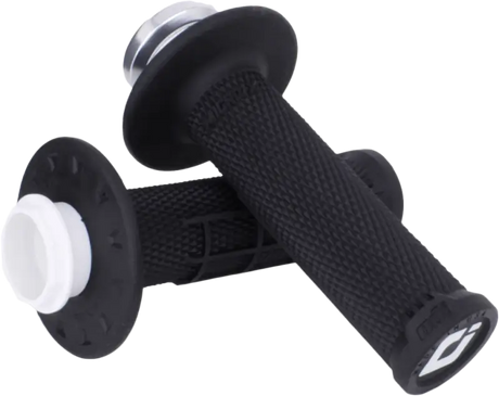 Micro X Lock On Grips Half Waffle Black/Silver - ODI