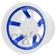 Blue and silver wheel pros 22-inch blue wheel for Midspoke set of 5