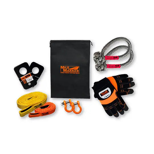 Milemarker Features With Accessories Bag Vehicle Recovery Kit 19-71001 - Rhino Pull