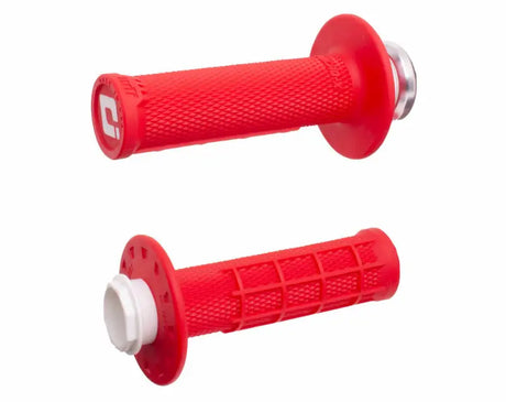 Micro X Lock On Grips Half Waffle Red/Silver - ODI