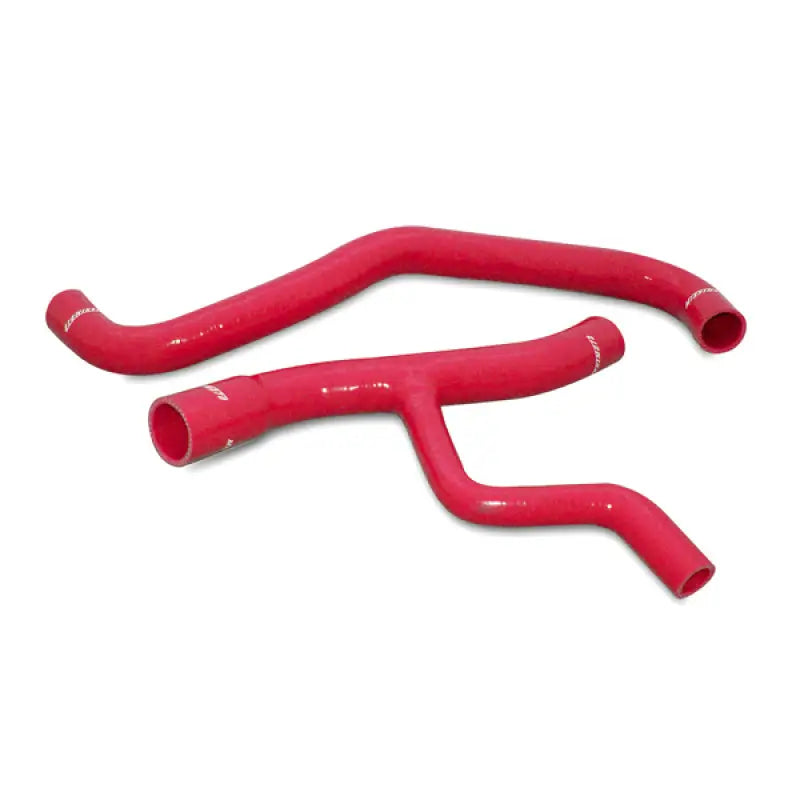 Red silicone hoses from Mishimoto 01-04 Ford Mustang GT hose kit for easy upgrade