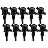 Black cylinder ignition coil set for Ford F250 ten cylinder ignition coils