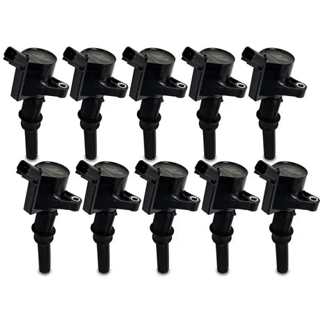 Black cylinder ignition coil set for Ford F250 ten cylinder ignition coils