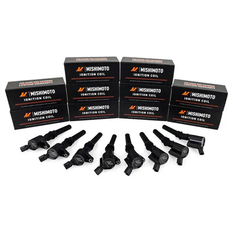 Mishimoto cylinder ignition coil set for Ford F250 01-10 with coils and boxes