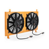 Dual electric fan shroud with orange mount for Acura RSX aluminum fan shroud upgrade