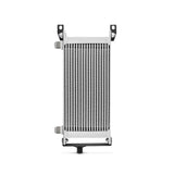 Rectangular silver and black Subaru Impreza WRX oil cooler for Mishimoto WRX oil cooler kit