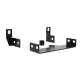 Black metal mounting brackets for Subaru Impreza WRX oil cooler installation