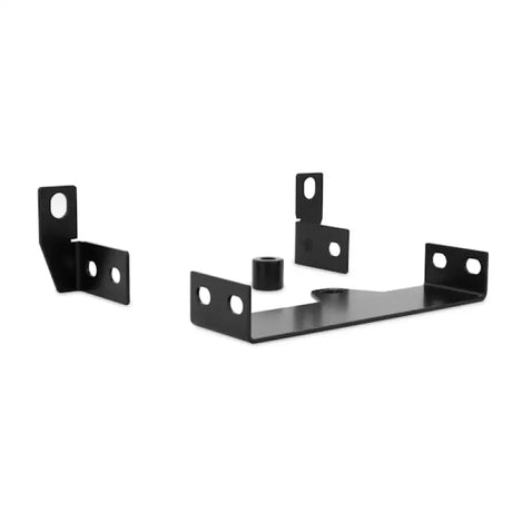 Black metal mounting brackets for Subaru Impreza WRX oil cooler installation