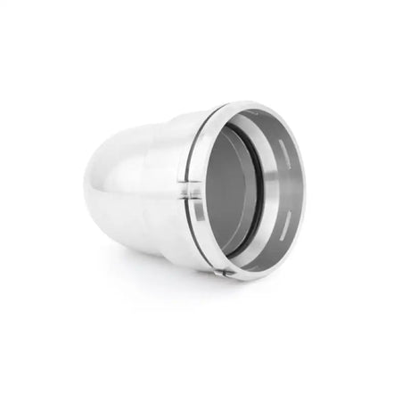 Polished metal pipe fitting for Mishimoto Duramax intercooler kit on Chevy 6.6L Duramax