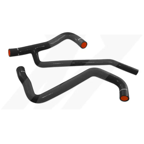 Black silicone coolant hoses from Mishimoto Ford Mustang V8 hose kit for better flow