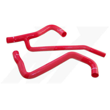 Red silicone coolant hoses from Mishimoto Ford Mustang V8 GT silicone hose kit
