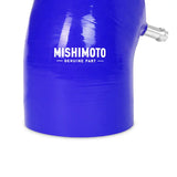 Blue silicone induction hose with metal fitting from Mishimoto Honda Civic Si induction hose kit